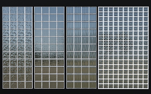 Modern Glass Tile Glass Partition Changhong Glass Crystal Tile Glass Screen Art Glass 3d model