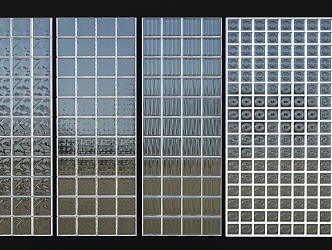 Modern Glass Tile Glass Partition Changhong Glass Crystal Tile Glass Screen Art Glass 3d model