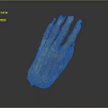 Decorative Hand Shaped Household Item With Dry Textured Surface In Yellow Grey Tone