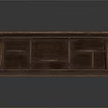 Dark Wooden Storage Cabinet With Multiple Shelves Functional Living Room Furniture