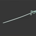 Elegant Vintage Decorative Sword With Wooden Handle And Polished Metal Blade