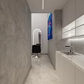 Modern Hair Salon Interior With Mirrors Salon Chairs And Marble Countertops