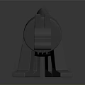 Low Poly Gray Block Style Dog Like Game And Movie Character 3D Model Design