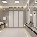Modern Pantry Interior Design With White Cabinets Mirrors And Recessed Lighting