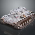 Vintage Military Tank With Weathered Exterior Metal Tracks And Turret Detail Design
