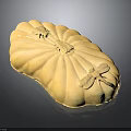 Yellow Decorative Pumpkin with Intricate Carved Bees and Dragonflies Design