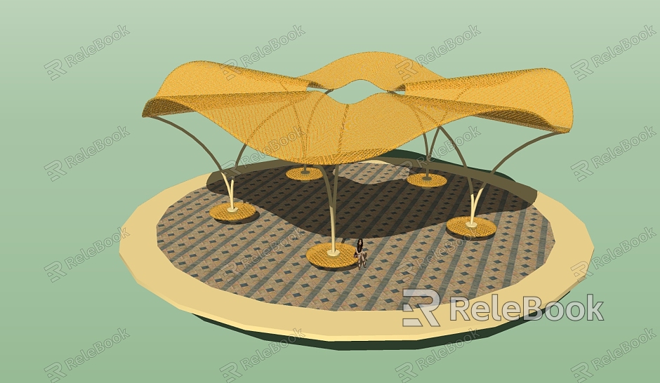 Modern Tensioned Film Pavilion Tensioned Film Pavilion Tensioned Film Building model