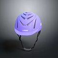 Purple Sports Helmet With Logo Ventilated Design And Adjustable Straps