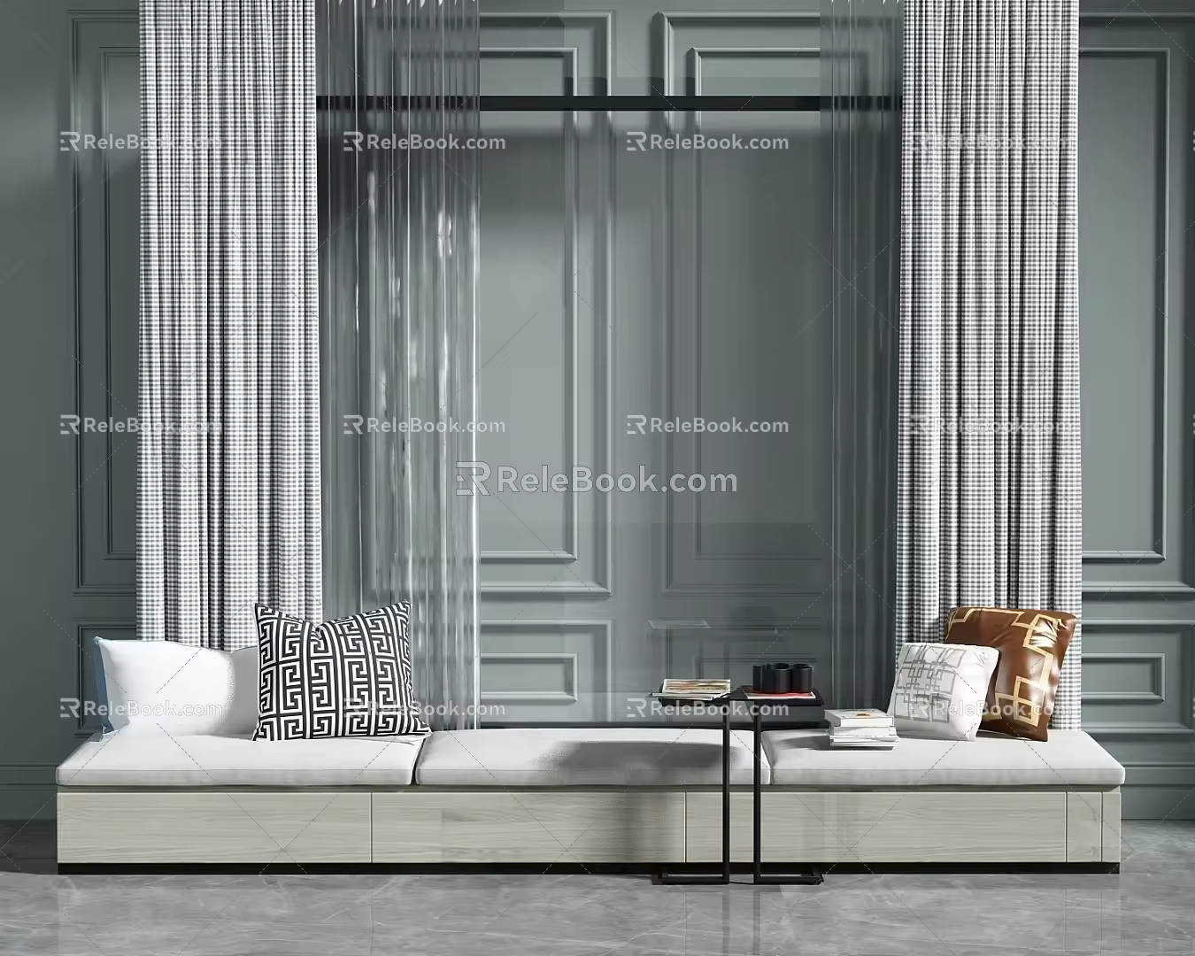 Modern Bay Window Combination 3d model