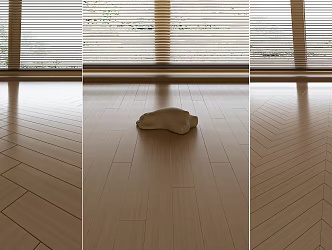 Log wood floor I-character spelling fish bone spelling herringbone spelling anti-solid wood grain brick 3d model