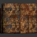 Four Rusty Metal Barrels With Different Sizes Industrial Storage Equipment Weathered Surfaces