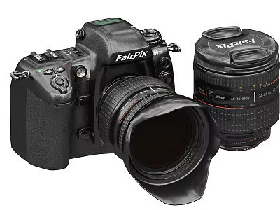 Professional Fujifilm Digital Camera With Detachable Lens And Body 3d model