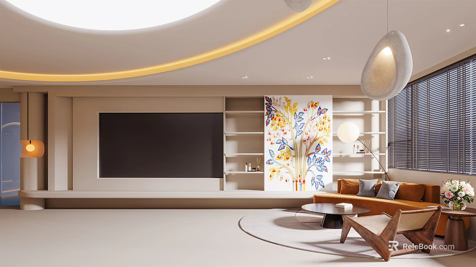 Beauty and Hair Salon Modern Interior with Professional Styling Equipment and Comfortable Seating 3d model 