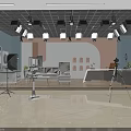 Modern Public Office Space With Open Layout Ergonomic Desks Indoor Plants And Bright Lighting