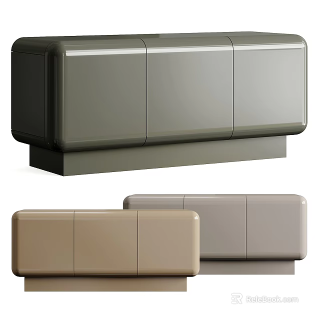 Modern Entryway Console Cabinet And Sideboard With Sleek Design And Multiple Colors 3d model 