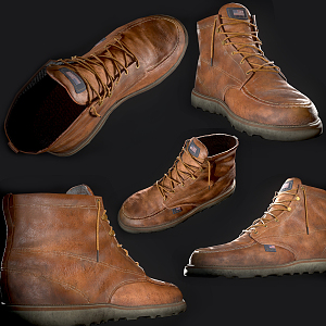 Modern leather shoes 3d model