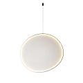 Multiple Hanging Modern White Pendant Lights With Curved And Circular Frosted Shades