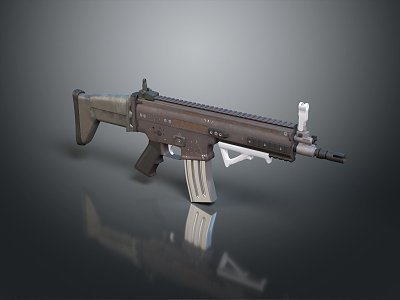 modern gun rifle semi-automatic rifle combat rifle battle rifle 3d model