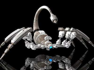 mechanical spider scorpion sci-fi bug 3d model