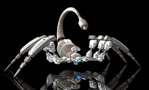 mechanical spider scorpion sci-fi bug 3d model