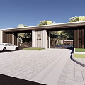 Elegant Modern Entrance Gate Design With Landscaped Gardens And Driveway