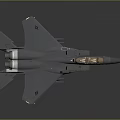 Detailed Gray Fighter Jet Model With Yellow Cockpit And Wing Insignia