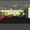 Modern Car Dealership Showroom Displaying Luxury Sports Cars And Glass Walls Interior