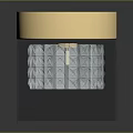 Transparent Glass Container With Golden Lid Diamond Patterned Surface And Modern Design