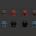 Vintage Electronic Telephones in Various Colors Including Red Blue Black Brown with Classic Retro Design