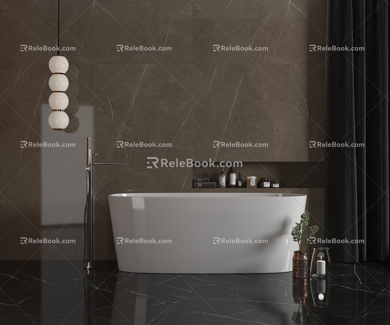 Modern Bathtub Simple Bathtub 3d model