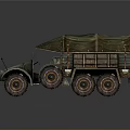 Vintage Military Tank With Rustic Exterior Green Canvas Cover Turret And Tracks