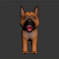 Playful German Shepherd Puppy With Brown And Orange Fur Standing