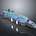 Interstellar Gray Spaceship With Yellow Lines And Futuristic Aerospace Structure Design