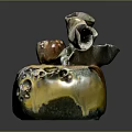 Decorative Garden Ornament Small Fountain With Flowing Water Droplets And Intricate Base Decorations