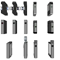 Public Facilities Access Control Turnstiles With Various Designs And Automatic Functions 3d model
