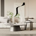 Modern coffee table coffee table combination 3d model