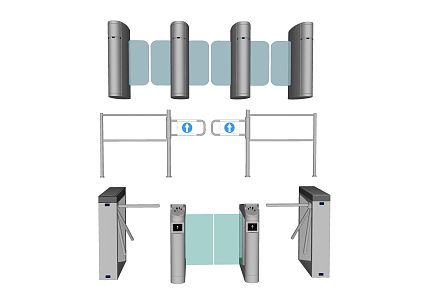 Modern gate machine automatic induction gate passage door 3d model