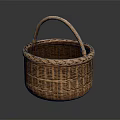 Durable Handwoven Wicker Storage Basket With Handle For Home Organizing