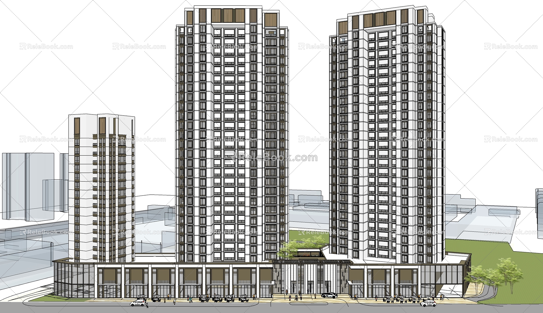 Residential Building 3d model