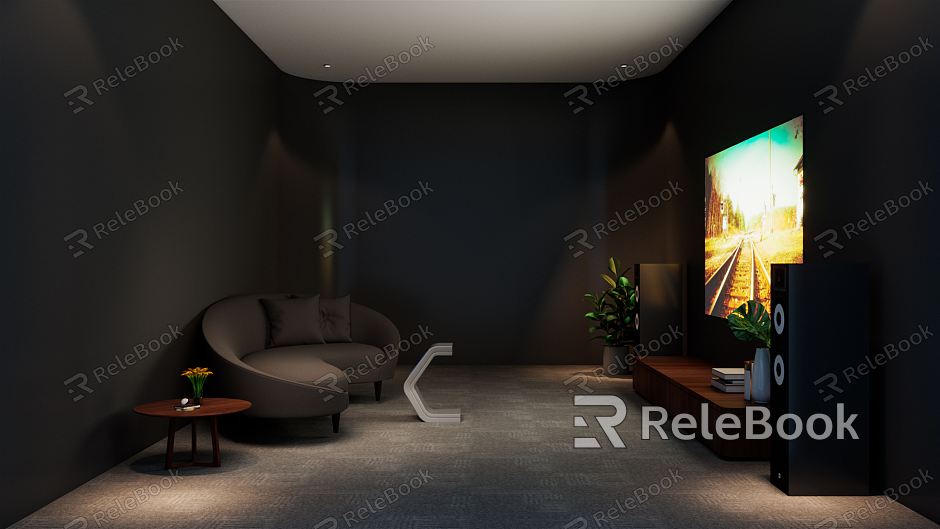 Modern AV Room Home Theater model