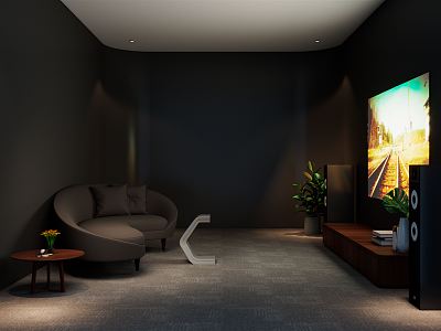 Modern AV Room Home Theater model