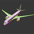 Singapore Airlines Modern Airliner With White Blue Yellow Stripes Wing Tail Design On Dark Background