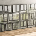 Modern window combination window glass window floor-to-ceiling window balcony window bay window bedroom window casement window door and window stainless steel sliding window 3d model