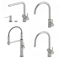 Modern Black Water Faucets Collection With Different Curved Spout And Handle Designs