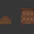 Classic Wooden Furniture Set Featuring Small Bed And Traditional Table Design