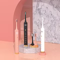 TEEN Electric Toothbrush Set With Black Pink White Colors And Stand