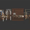Diverse Home Furniture Collection With Bed Table Bookshelf Chair And Cabinet