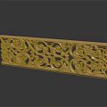 Artisan Crafted Ornate Wooden Carved Decorative Panel With Intricate Scroll Patterns