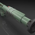 Green Weapon Rocket Launcher With Black Components Grip And Red Details