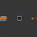 Set of App Icons with Sketch Photoshop Chrome Monitor Trash Can and Yellow Folder
